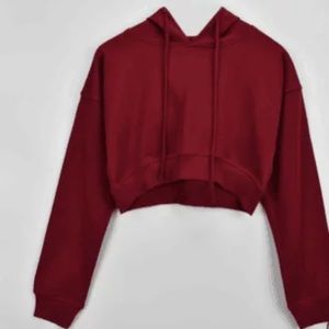 Lady's cropped top hoodie